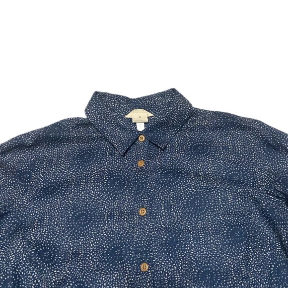 Duluth Trading Co Women’s Geometric Outdoor Print Hemp Button Down Shirt Sz S - Picture 2 of 4